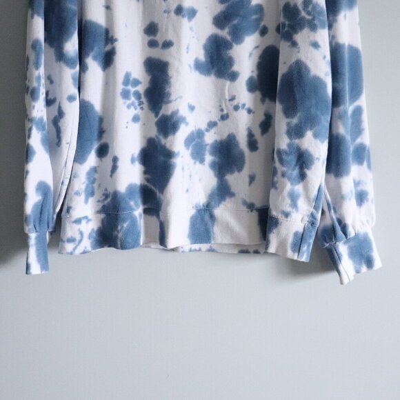Jane & Delancey Women's Sz Lrg Blue Tie Dye Crewneck Stretch Pullover Sweatshirt - Picture 9 of 12